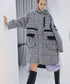 Check Utility Pocket Coat